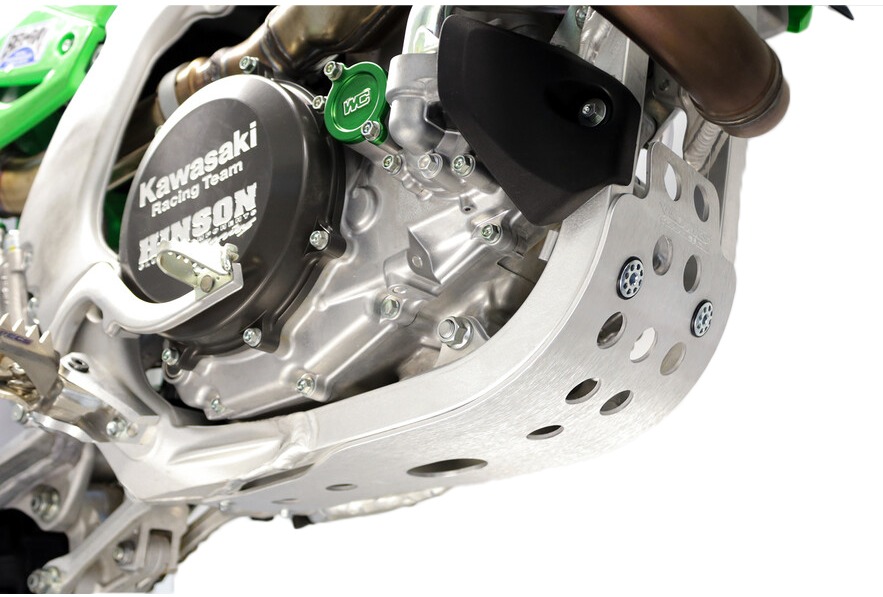 Works Connection MX Skid Plate Silver For Kawasaki KX450 - Image 3