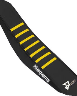 Seat Cover Black w/ Yellow Ribs Fits 2019 Husqvarna FC TC