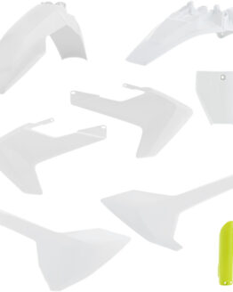 Acerbis Full Plastic Kit White/Yellow 9pc Fits 18-23 Husqvarna TC85