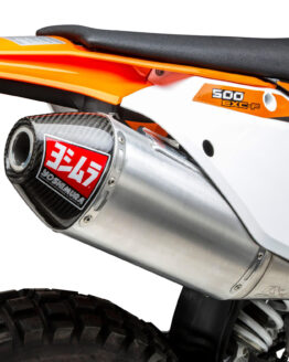 Yoshimura RS-4 Slip-On Exhaust CF Cap Silver Fits 15-18 Husqvarna/KTM 450