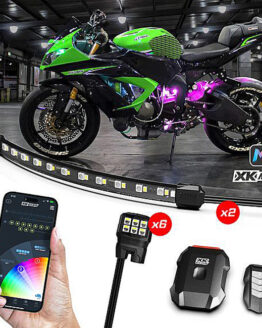 XKGLOW XKmax RGBW 8pc Addressable Motorcycle Underglow Light Kit