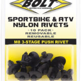 M8 3-Stage Push Rivets - 10 Pack