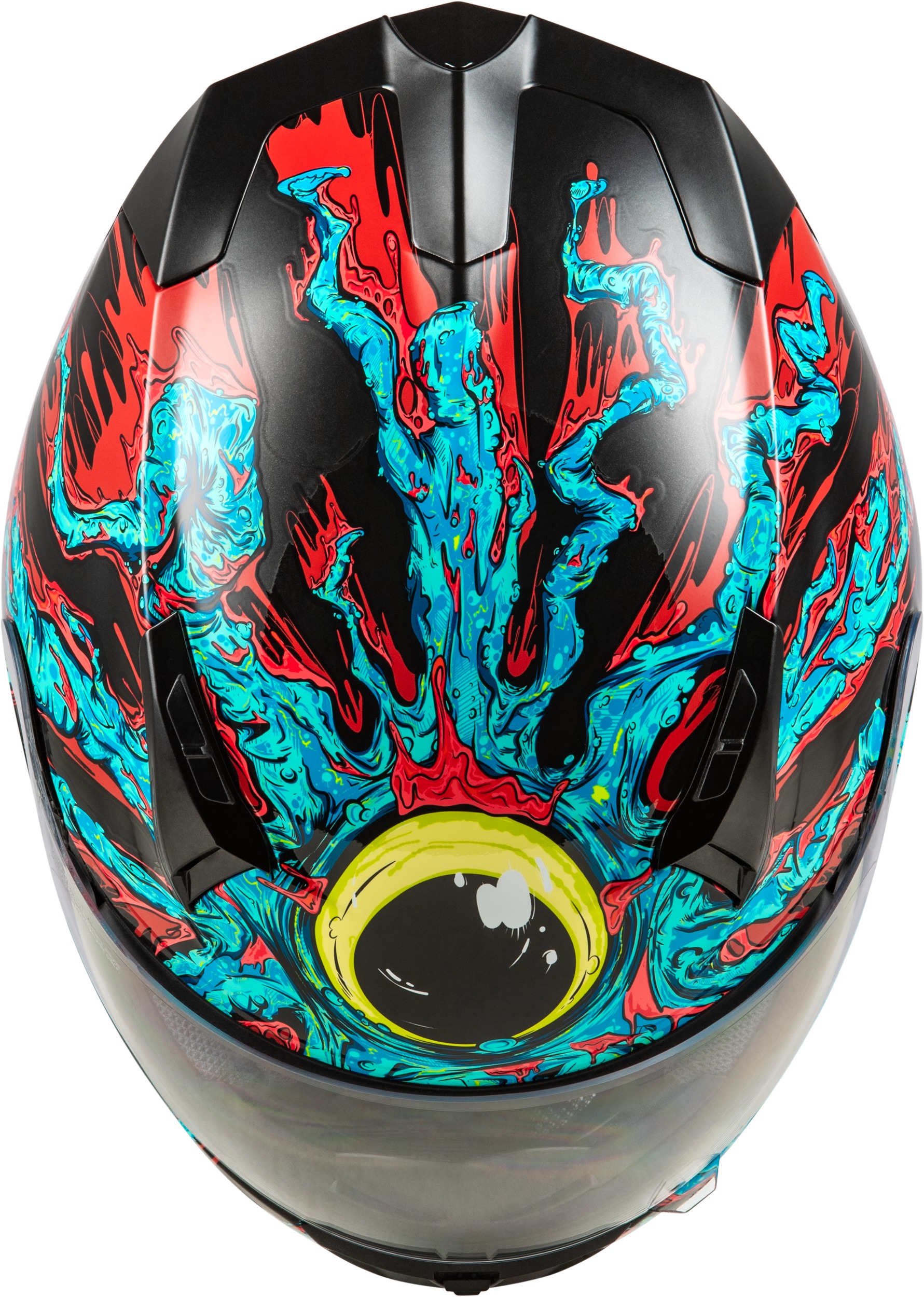 Fly Racing Revolt Space Creep Helmet 2X Light Blue/Black/Red - Image 4