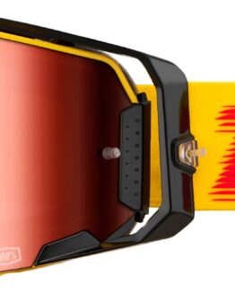 100% Armega Goggle Tetsu Orange Black Mirror Red Lens Adult