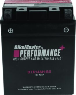 BikeMaster YTX AGM Battery 160CCA Maintenance Free Replaces YTX14AH