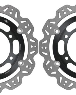 VEE Style Brake Rotors - Black Center Front Kit