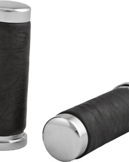 Chrome Leather Grips