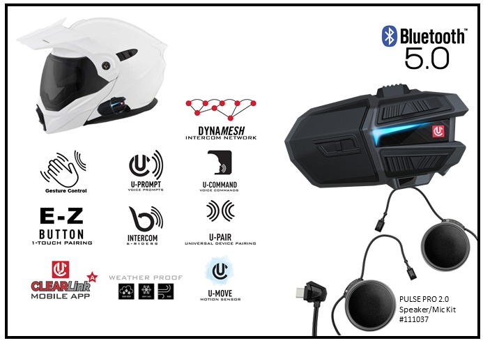 UCLEAR Motion 6 Single Bluetooth Helmet Communicator - Image 6
