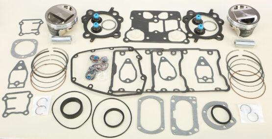 V-Twin Piston Kit W/Gaskets 10.5:1 Compression - 3.895in Bore (+.145in)