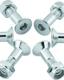 BikeMaster M8x25 Steel Sprocket Bolt Set 6pc Silver