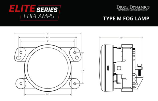 Elite Series Type M Fog Lamps - White (Pair) - Image 2