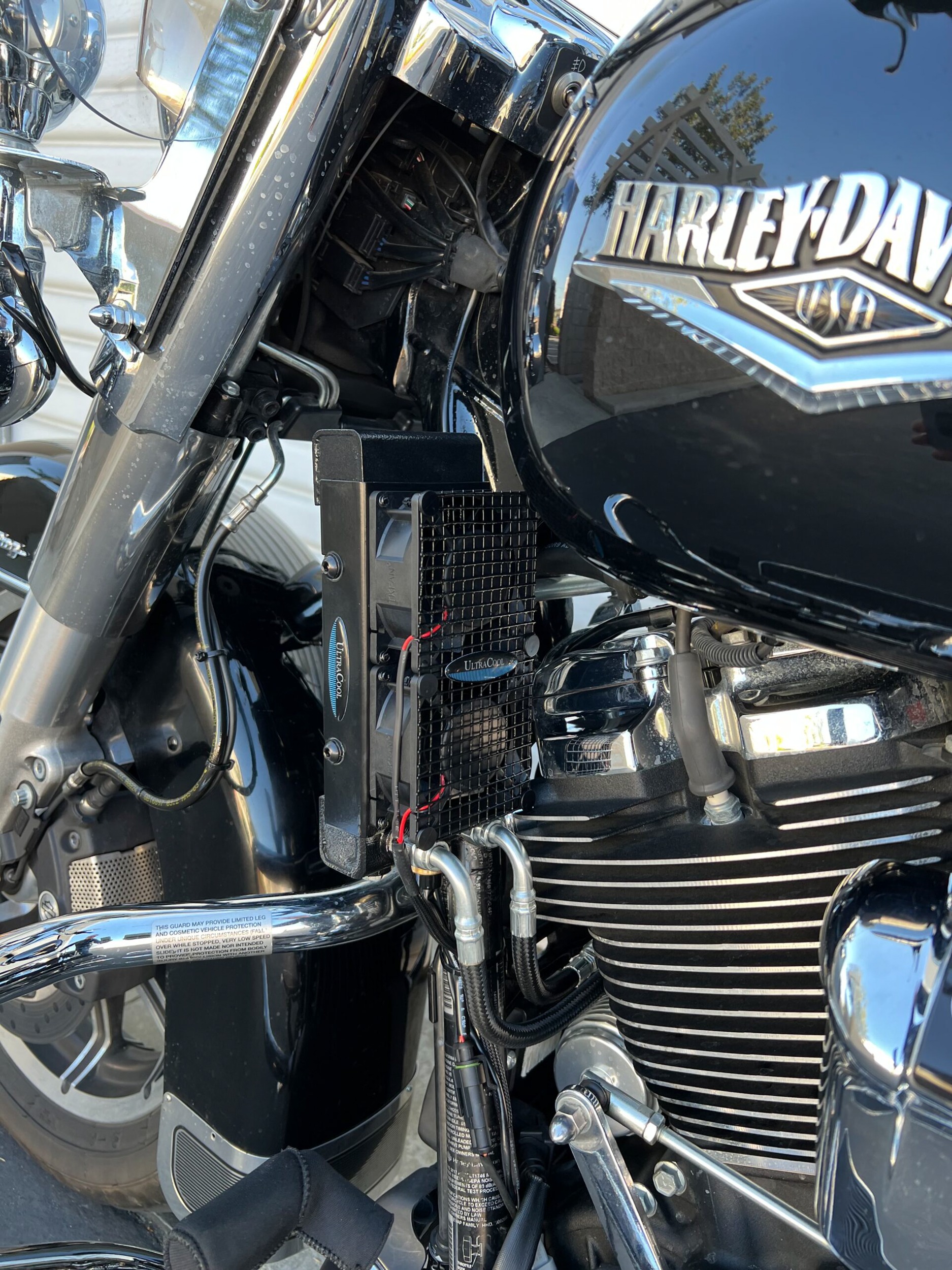 UltraCool Side Mount Oil Cooler Kit Naked Black For Harley Touring M8 - Image 8