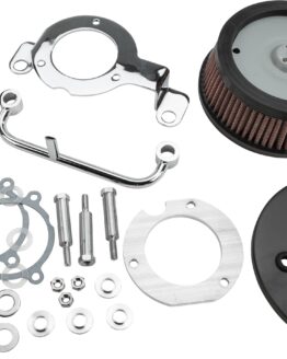 HardDrive M8 Round Hi Performance Chrome Air Cleaner & Breather Kit