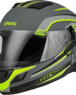 GMAX FF-18 Drift Full Face Helmet Matte Grey/Hi-Vis Small