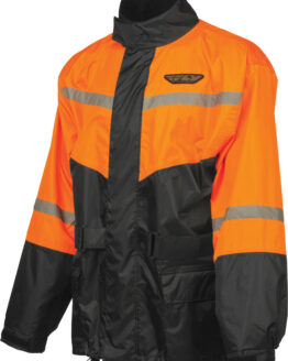 Fly Racing 2-Piece Rain Suit Black/Orange Medium
