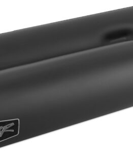 Comp-S Black Slip On Exhaust Mufflers w/ Carbon Fiber Caps