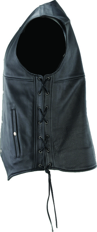 Kuryakyn Old Skool Leather Vest Black Large Men's - Image 11