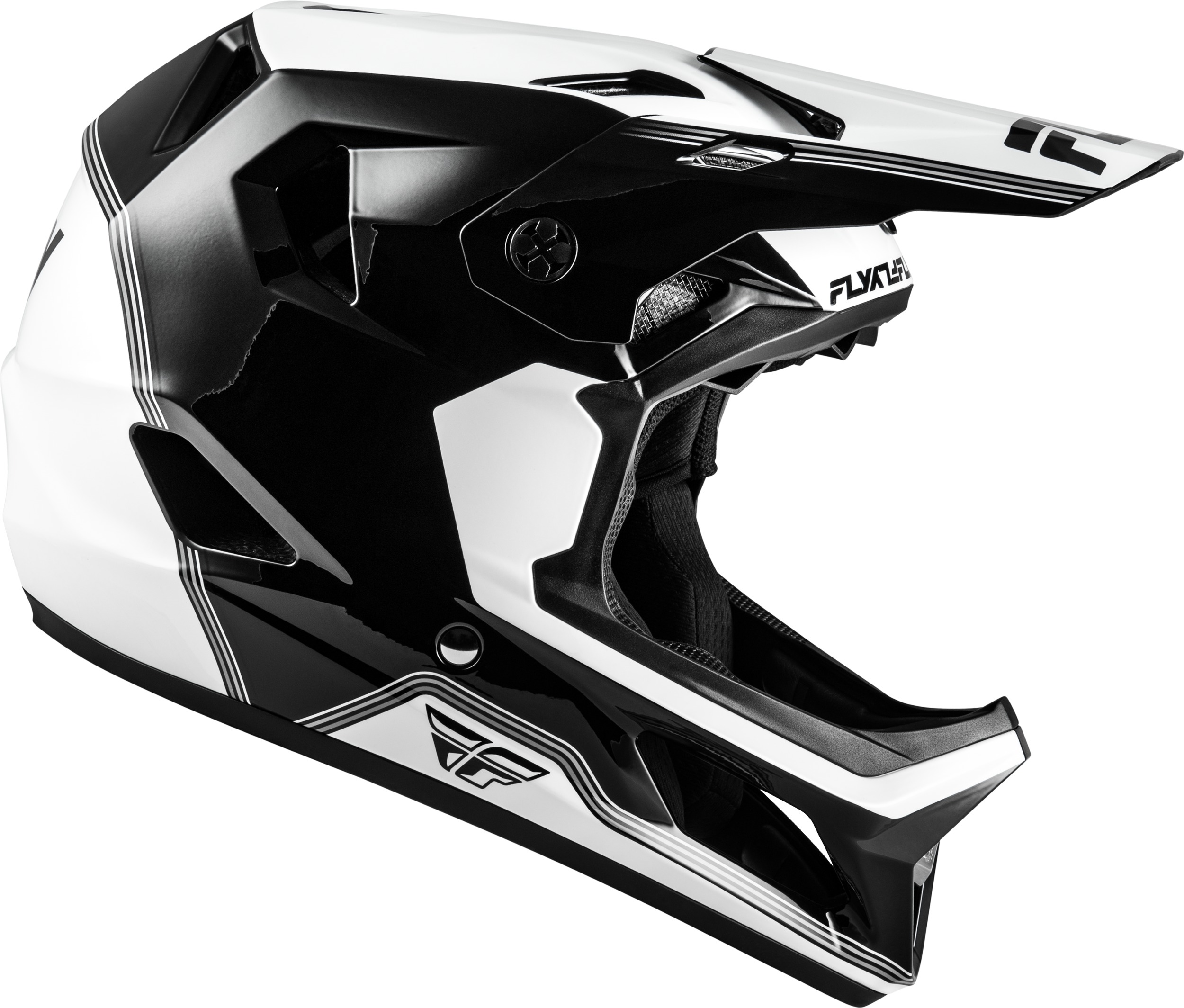 Fly Racing Rayce Repeat Bicycle Helmet Black/White XL - Image 3