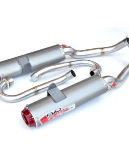 Big Gun EVO R Dual Full Exhaust Red End Cap Fits 06-14 Yamaha Raptor 700