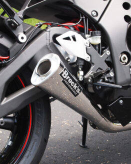 Brock's Alien Head Polished 3/4 Slip-On Exhaust Fits 11-15 Kawasaki ZX10R