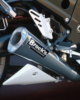 Brock's Alien Head Polished Full Exhaust 14" Silver Fits 06-11 Kawasaki ZX14