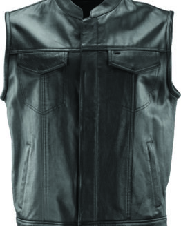 Kuryakyn Vandal Club Leather Vest Black 4XL Men's