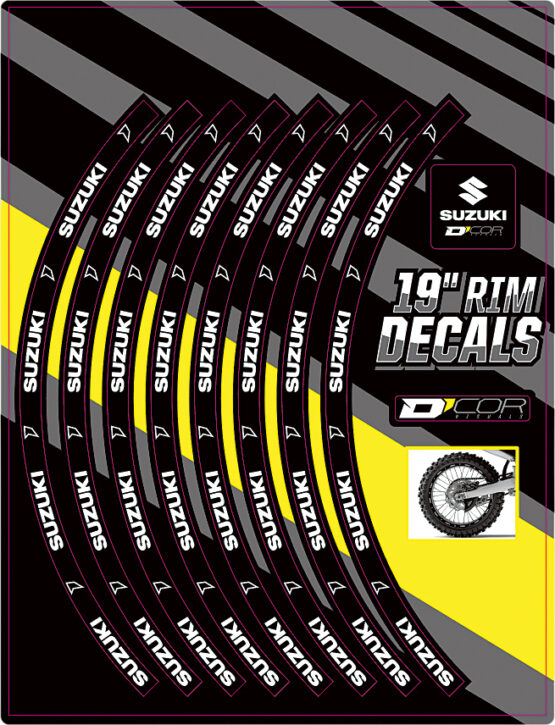 Rim Decals 19" Suzuki Logo Rear