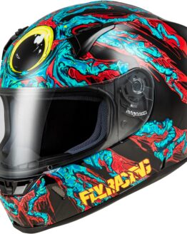 Fly Racing Revolt Space Creep Helmet XS Light Blue/Black/Red