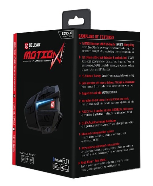 UCLEAR Motion Infinity Single Helmet Communicator - Image 6