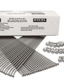 Rear Spoke/Nipple Set (w/ Wrench) - 8 Gauge / 36 Qty - Silver