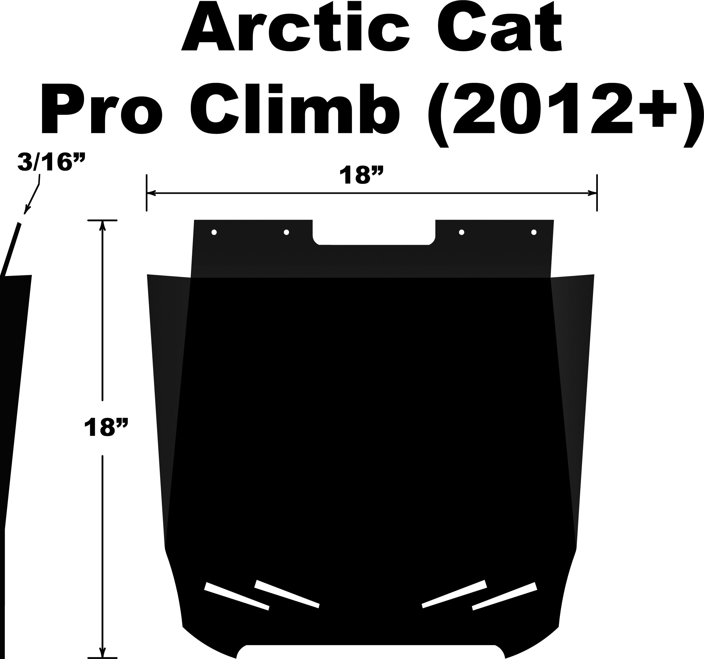 PDP Snow Flap Arctic Cat ProClimb/M/HCR 2012+ Replacement