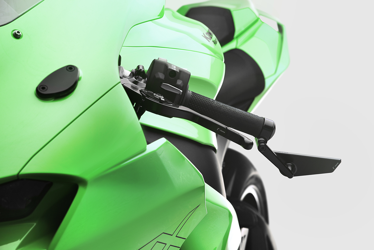 Rizoma Cut Edge Bar End Mirror Universal Right Black - Image 5