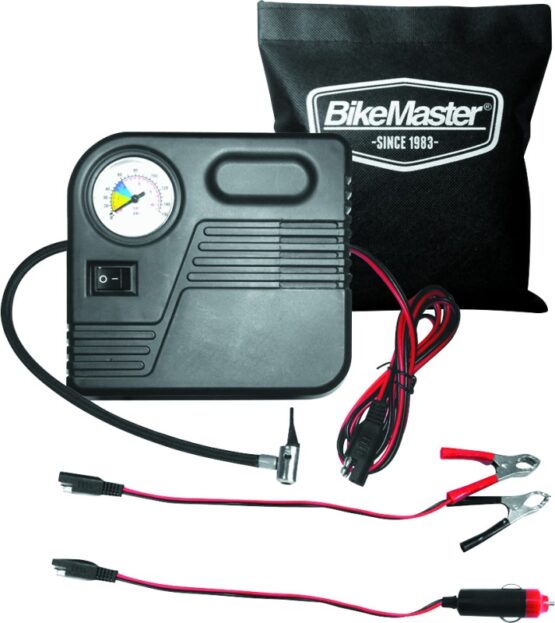 BikeMaster Mini Air Compressor w/ SAE Plug & Alligator Clips