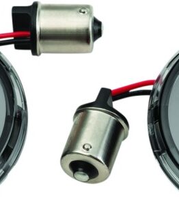 Tracer L.E.D. Front Turn Signal Insert, Red Light, Smoke Lens 1156