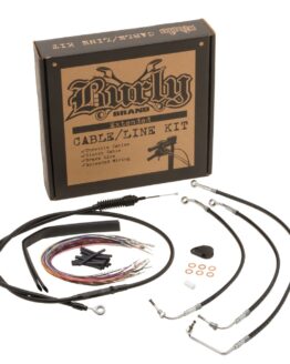 Burly Black Control Cable Kit for 18" Gorilla Bars Non-ABS without Cruise