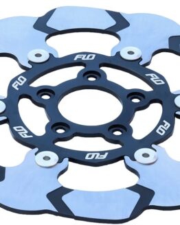 FLO Motorsports 11.8in Front Floating Brake Rotor Silver For Harley Davidson