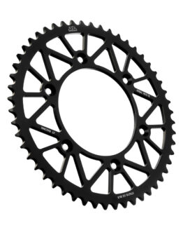 Black Aluminum Rear Sprocket - 52 Tooth 520