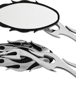 Flame Mirror Set W/flame Stem Black/chrome