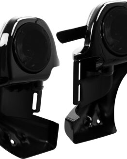 Saddle Tramp Lower Fairing Speaker Mounts Black For Harley FL Touring 83-13
