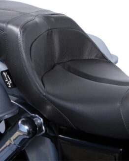 Danny Gray Touring IST 2-Up Leather Seat Black Fits 06-17 Harley Dyna