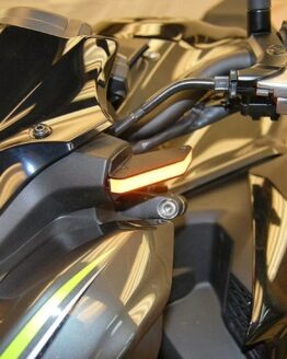 Front LED Turn Signals w/Load EQ Black by NRC Fits 20-24 Kawasaki Z900