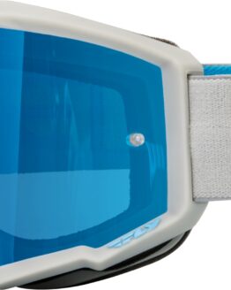 Fly Racing Zone Goggle Silver/Blue Adult Blue Mirror/Smoke Lens