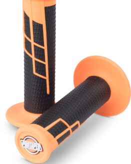 Clamp On 1/2 Waffle Grip System - Neon Orange & Black