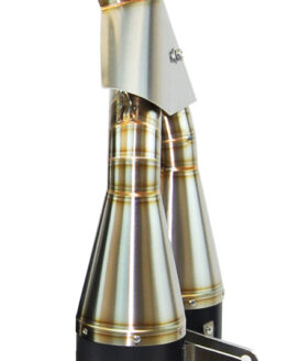 Competition Werkes Black Dual Slip-On Exhaust Fits 06-12 Triumph Daytona 675