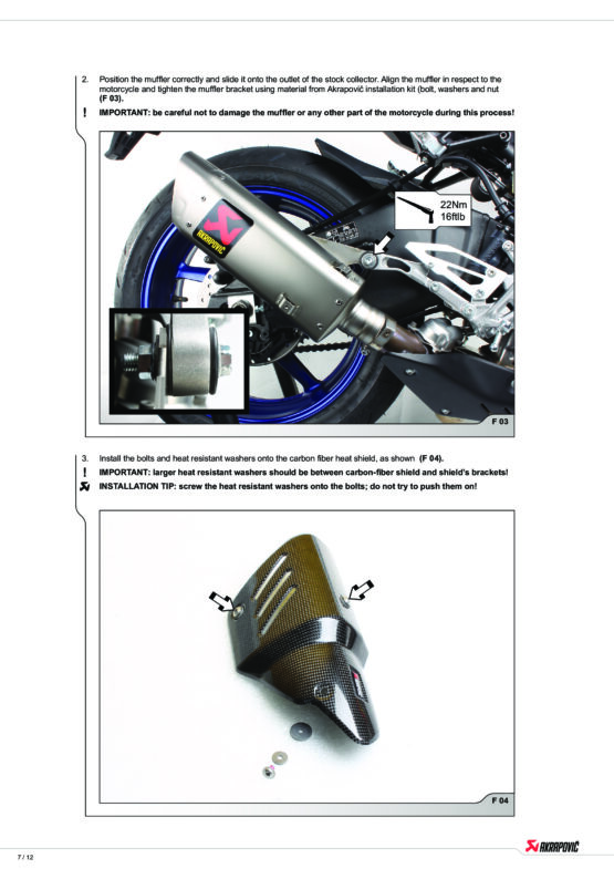 Titanium Slip On Exhaust w/ Carbon Heat Shield - Image 5