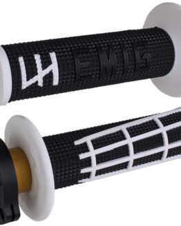 ODI Emig 2.0 V2 Lock-On Grips Black/White Pair