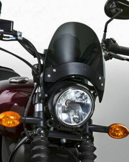 Flyscreen Windshield Dark Smoke w/Black Mounts