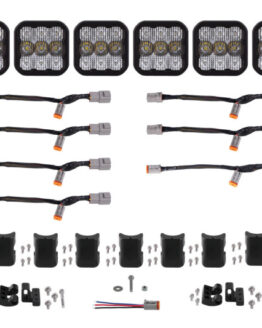 SS5 Pro Universal CrossLink 8-Pod Lightbar - White Combo