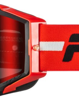 Fly Racing Zone Pro Goggle Red/Black/Grey with Red Mirror/Smoke Lens