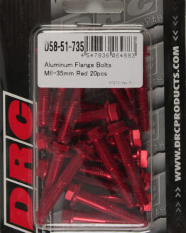 Aluminum Flange Bolts Red M6X35mm 20/Pk